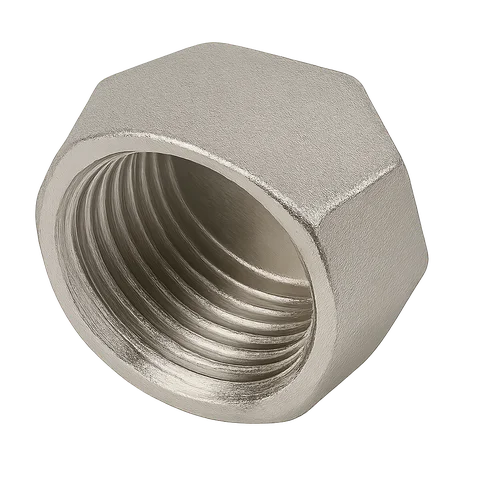 Заглушка никелированная латунная Ду 15 1/2" ВР